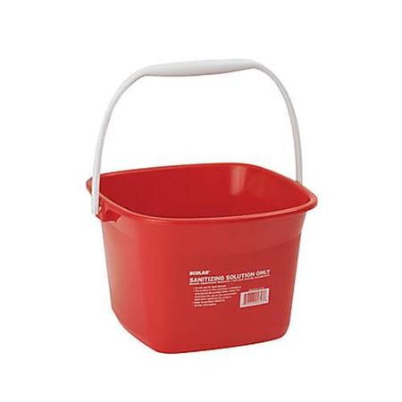 ECOLAB FOOD SAFETY 6 qt Red Sanitizer Bucket 60503-12-31